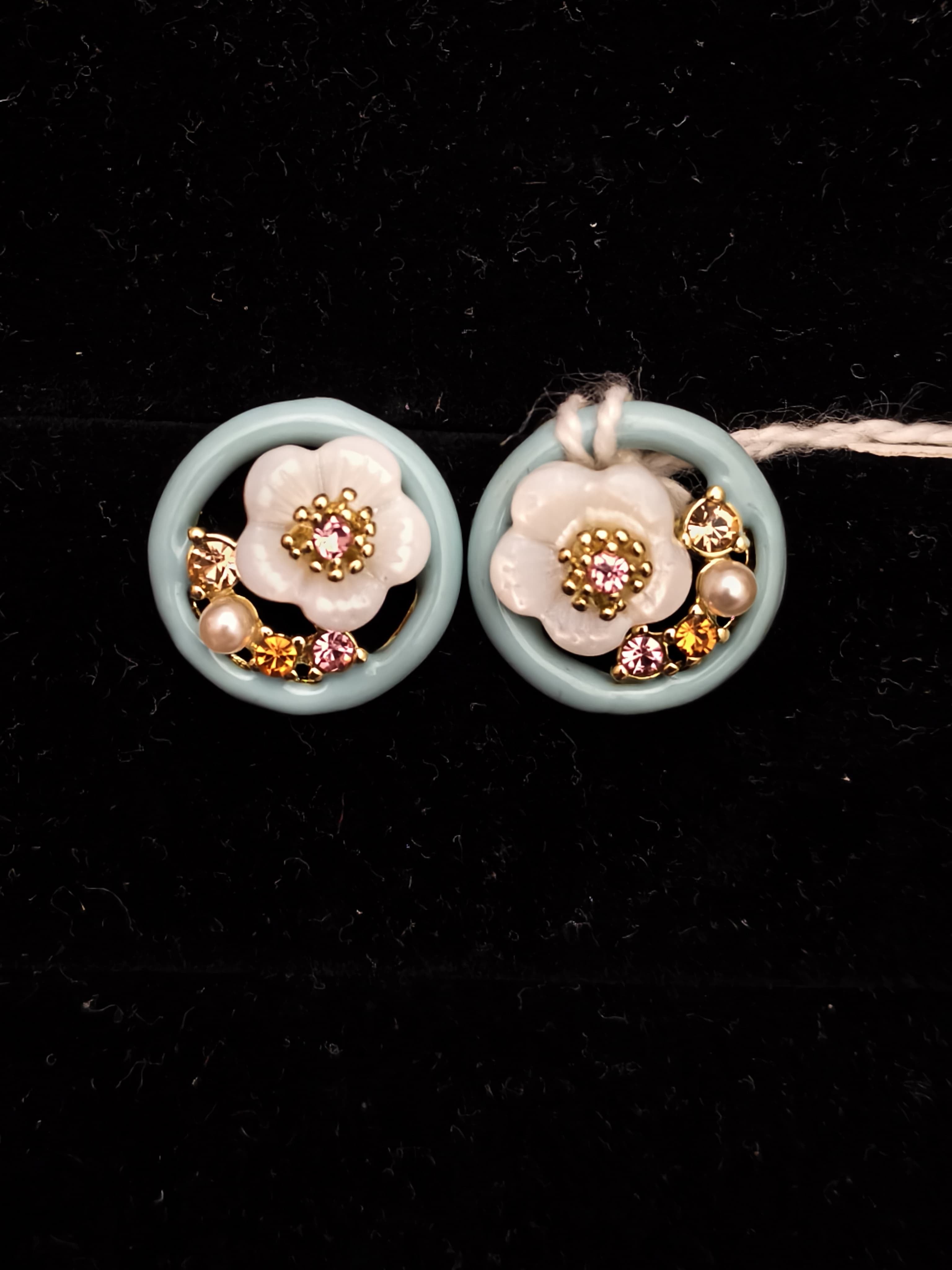 Korean Blossom Charm Earring